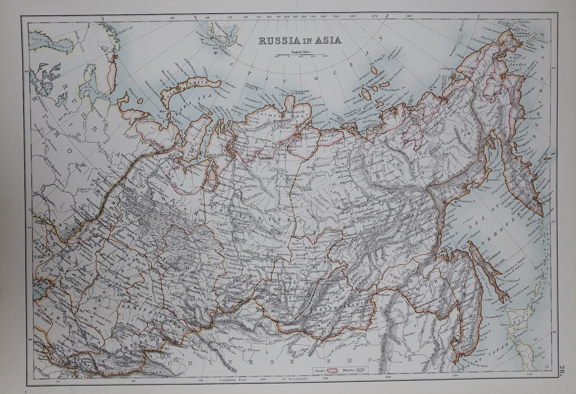 Black's General Atlas of the World. coloured (flags) frontis., many coloured maps (some d-page); newly rebound unlettered green half morocco and paper boards